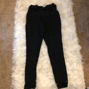 Black high waisted belly control maternity jeans
